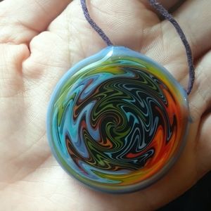 Glass blown wig wag pendant